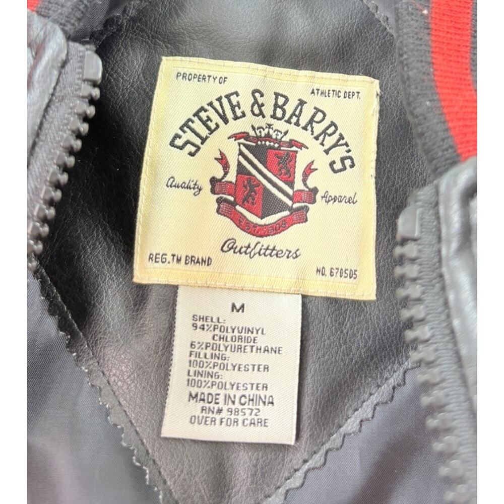 Ohio State Buckeyes Mens Vintage Steve & Barry Faux Leather Bomber Jacket Size M - Picture 8 of 10